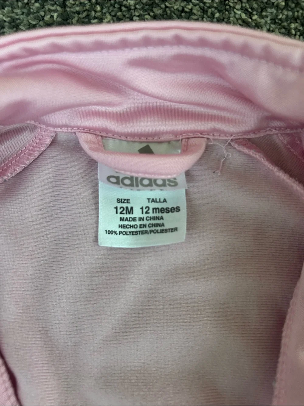 adidas Light Pink Jacket with White Logo